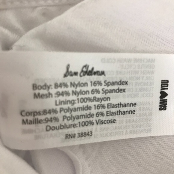 ⭐️Sold⭐️NWT Sam Edelman White Mesh High Neck Bra - Picture 6 of 6